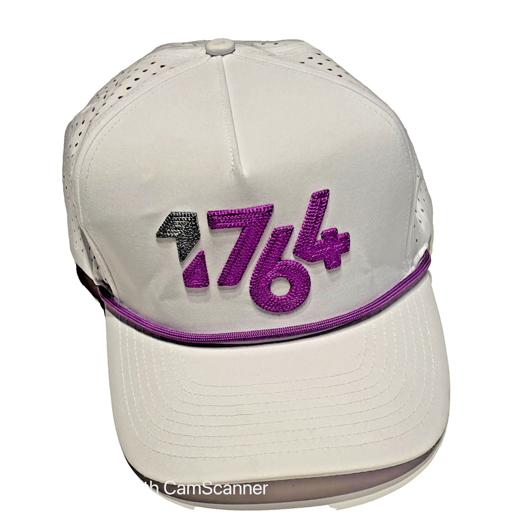 1764 Brand Golf Rope Hat Cap White Embroidered Lightweight Mesh SnapBack
